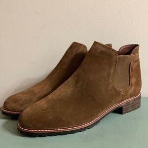 Me‎ too brown Chelsea BOOTs leather ankle booties size 9.5